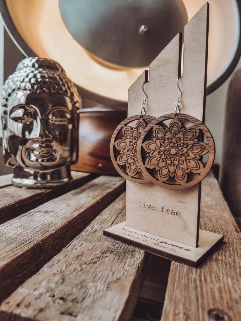 Statement Peace Wooden Jewelry