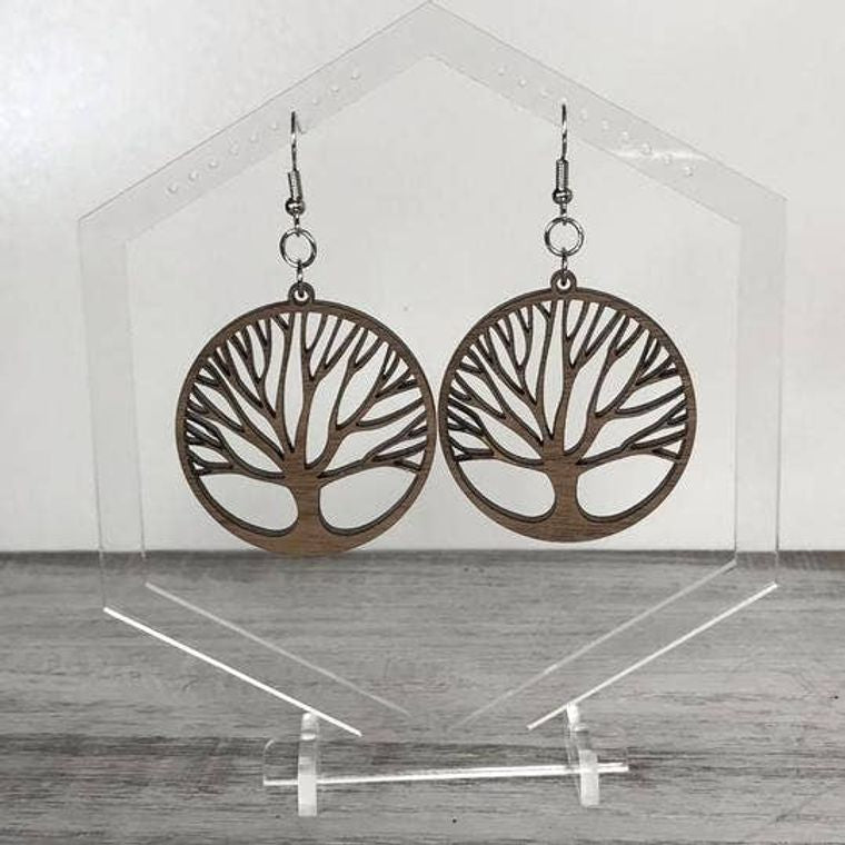 Wooden Earrings by Holly and Liz