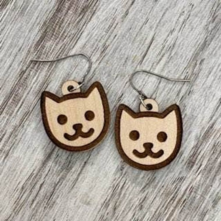 Wooden Earrings by Holly and Liz