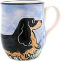 KD Designs Deluxe Mug, Longhaired Dachshund, Mugs