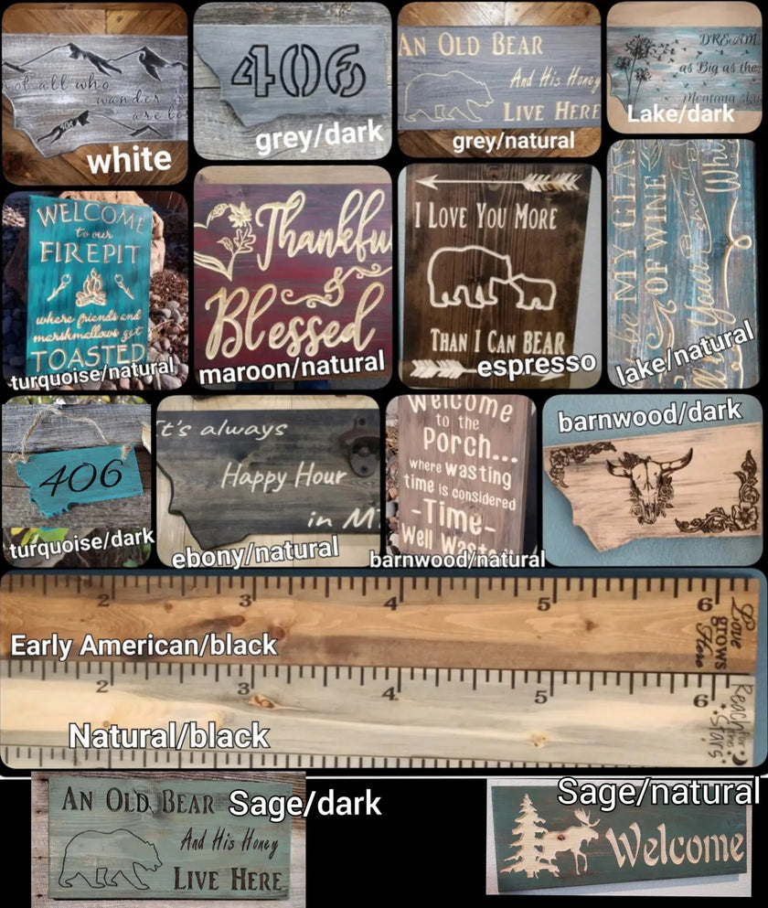 Knotty Pine Woodworks Leash Hooks and Signs