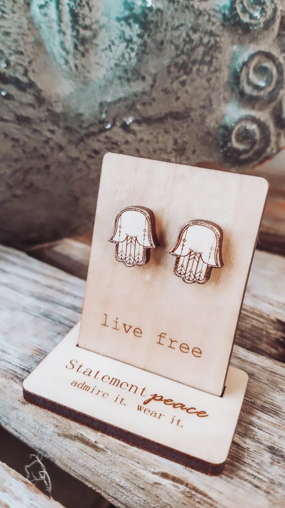 Statement Peace Wooden Jewelry