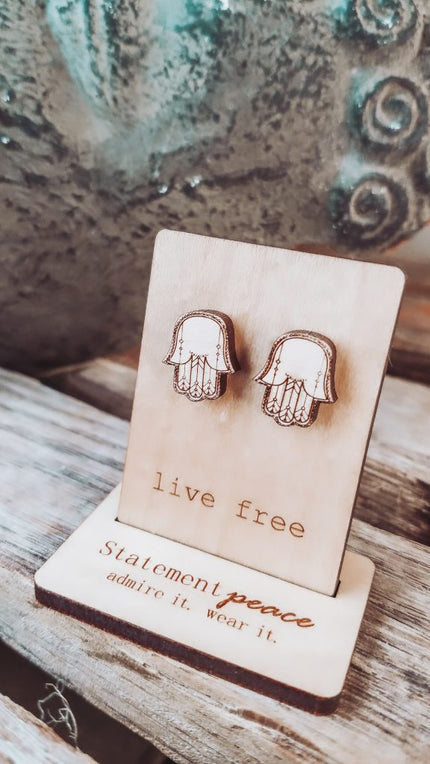 Statement Peace Wooden Jewelry
