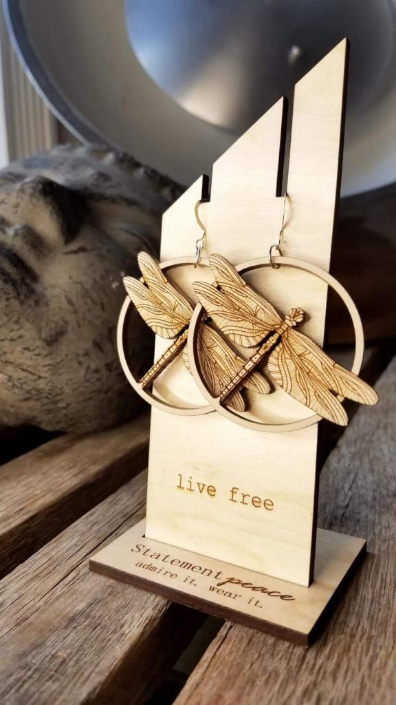 Statement Peace Wooden Jewelry