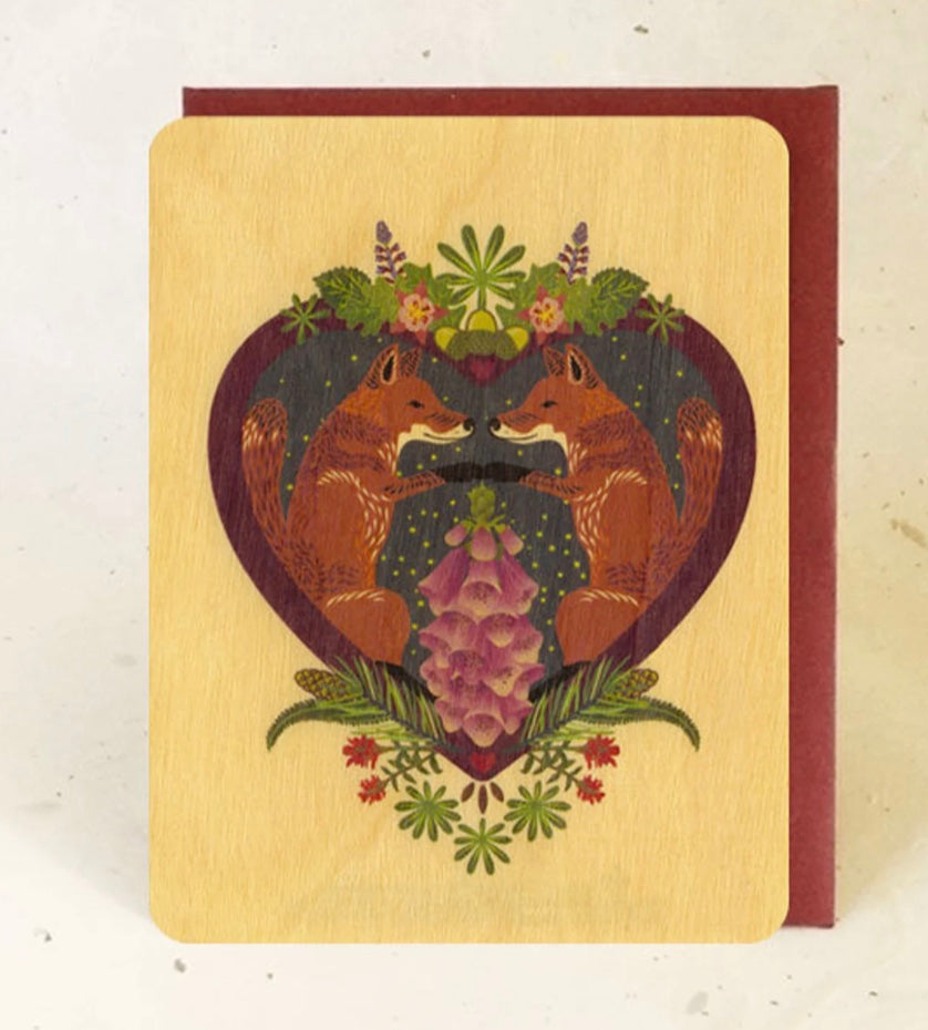 Wooden Greeting Cards by Little Gold Fox Designs
