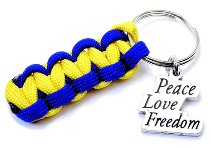 Support Ukraine Paracord Keychain