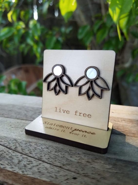 Statement Peace Wooden Jewelry