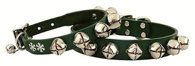 Auburn Leathercrafters Holiday Jingle Bells Dog Collar