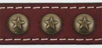Auburn Leathercrafters Heirloom Star Leather Dog Collar, Leashes and Collars