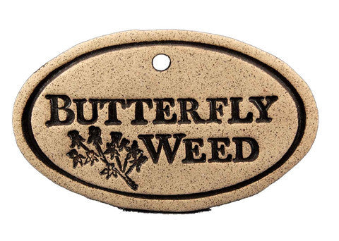 Amaranth Stoneware Garden Marker with Hanger, Garden Art