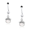 Dazzling Paws Jewelry Sterling Silver Semi-Precious Stone Paw Earrings