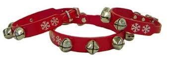 Auburn Leathercrafters Holiday Jingle Bells Dog Collar