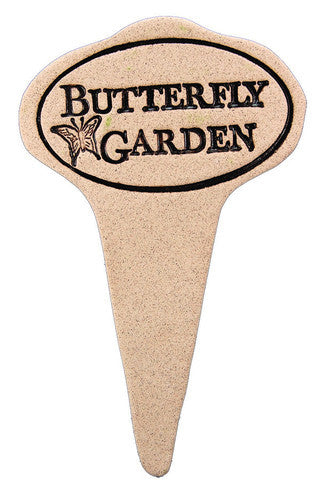 Amaranth Stoneware Garden Marker Garden Stake, Garden Art