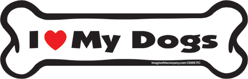 Imagine This Car Magnet, I Heart My... Purebreeds A-L