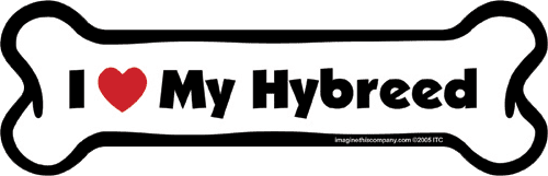 Imagine This Car Magnet, I Heart My... Mixed Breeds