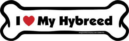 Imagine This Car Magnet, I Heart My... Mixed Breeds